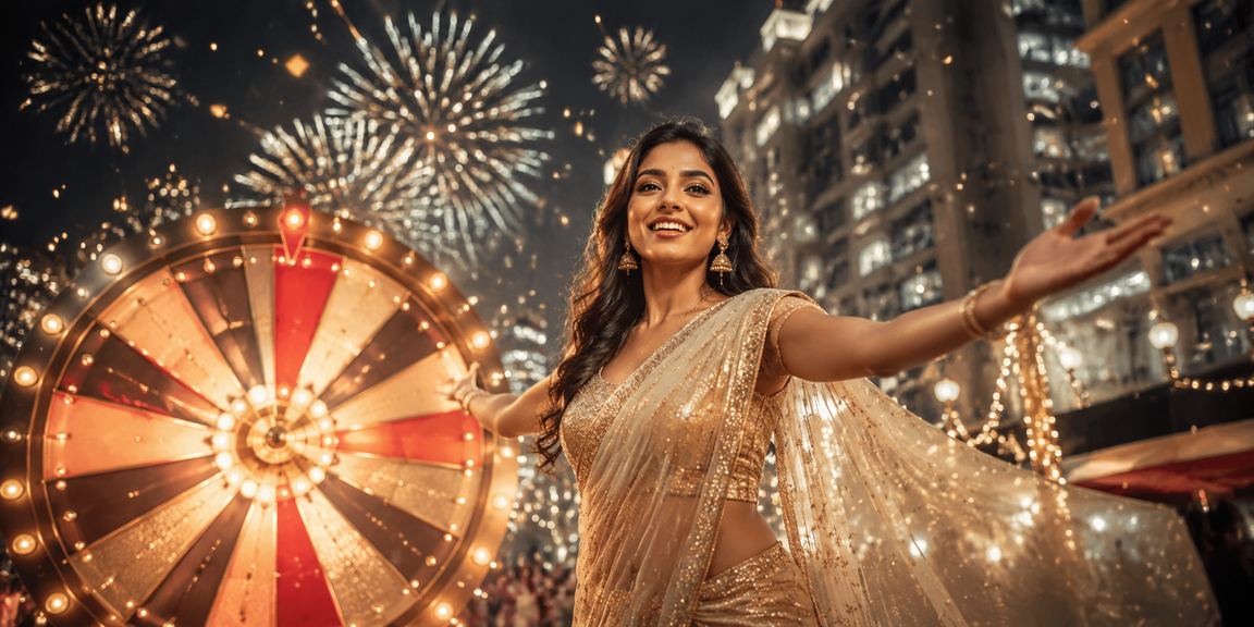 Roulette gaming with a saree-clad model in Dhaka