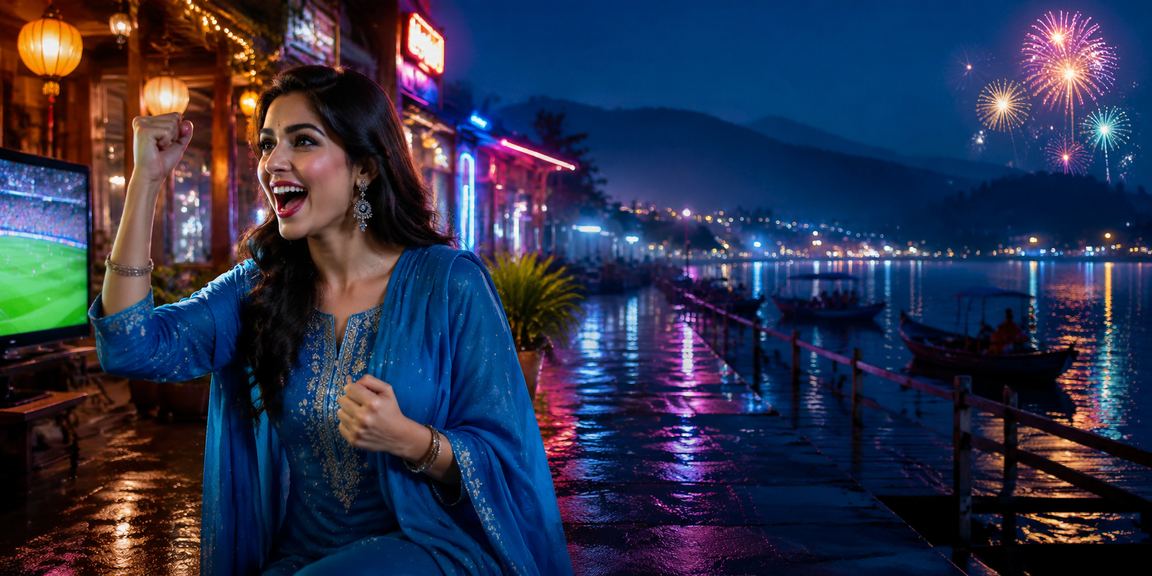 Betting with a model in salwar kameez in Rangamati